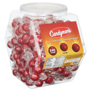 Candyman's Nuclear Red Hot Cinnamon Balls Wrapped 150ct Tub